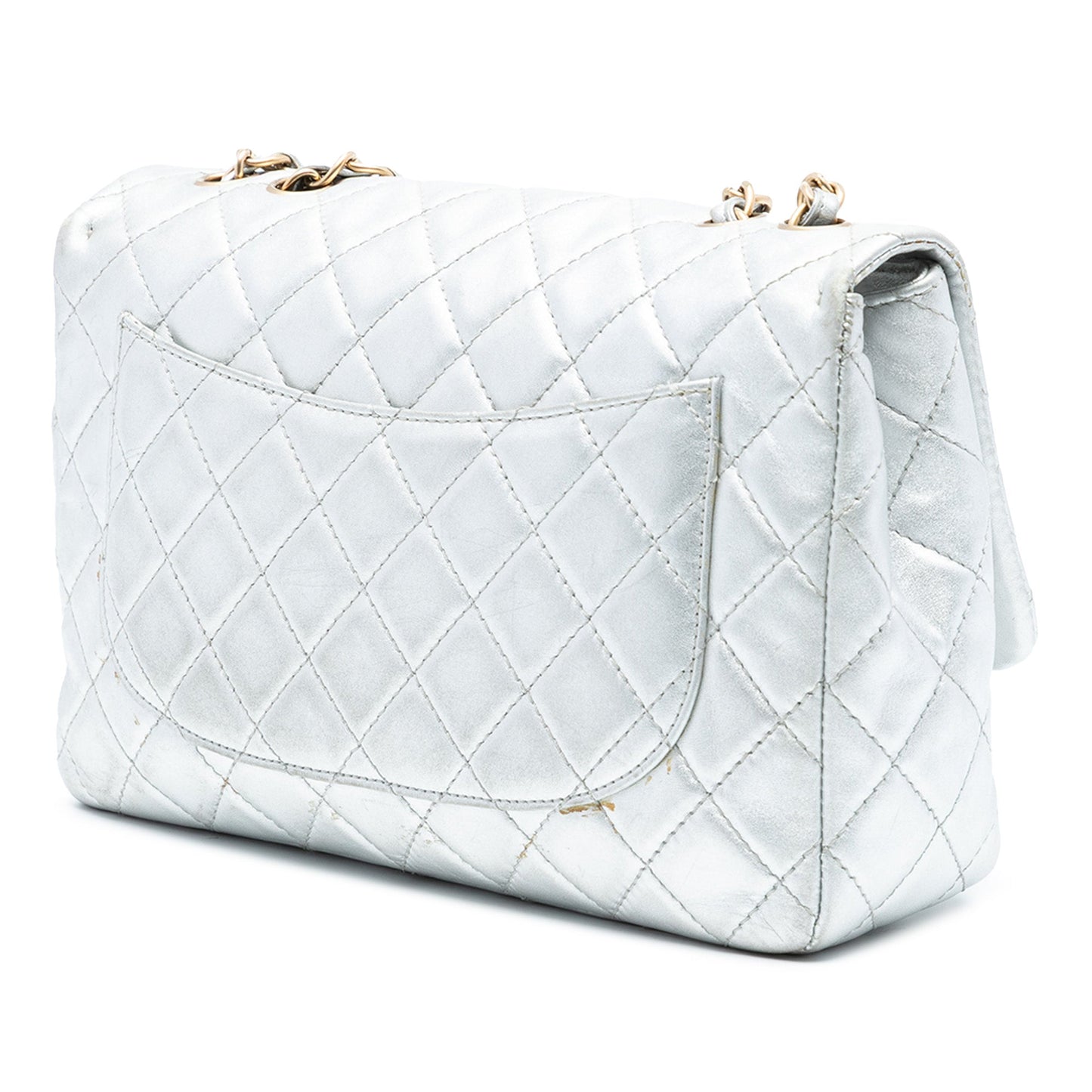 Chanel Jumbo Classic Metallic Lambskin Single Flap