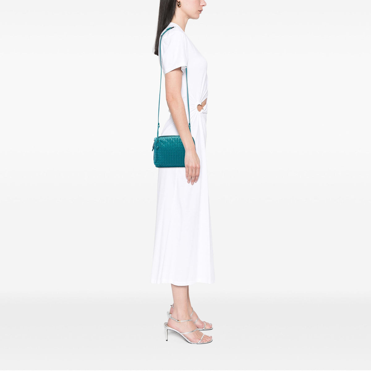 Bottega Veneta Mini Nappa Intrecciato Nodini Double Zip Crossbody