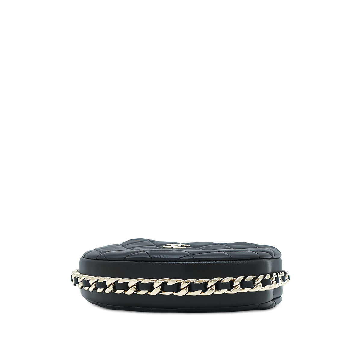 Chanel Mini Quilted Lambskin Chain Around Pouch — Black