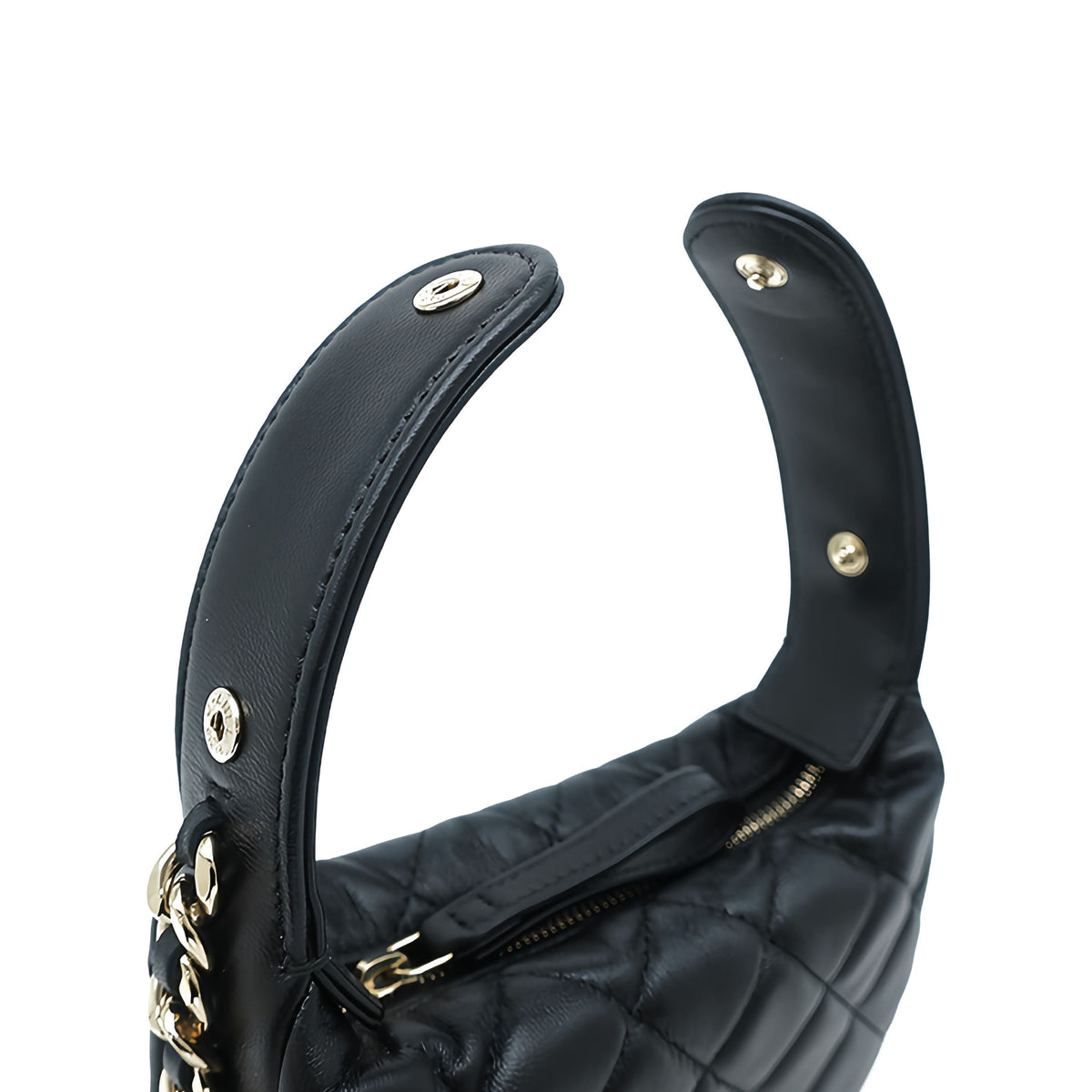 Chanel Mini Quilted Lambskin Chain Around Pouch — Black
