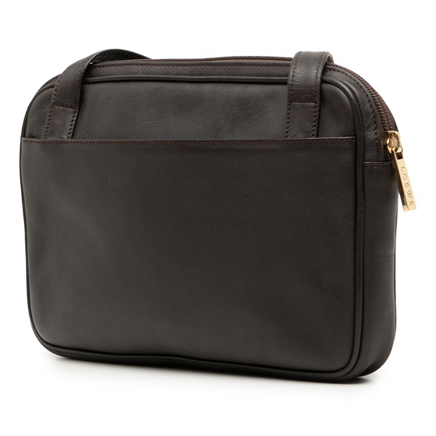 LOEWE Suede and Calfskin Anagram Crossbody