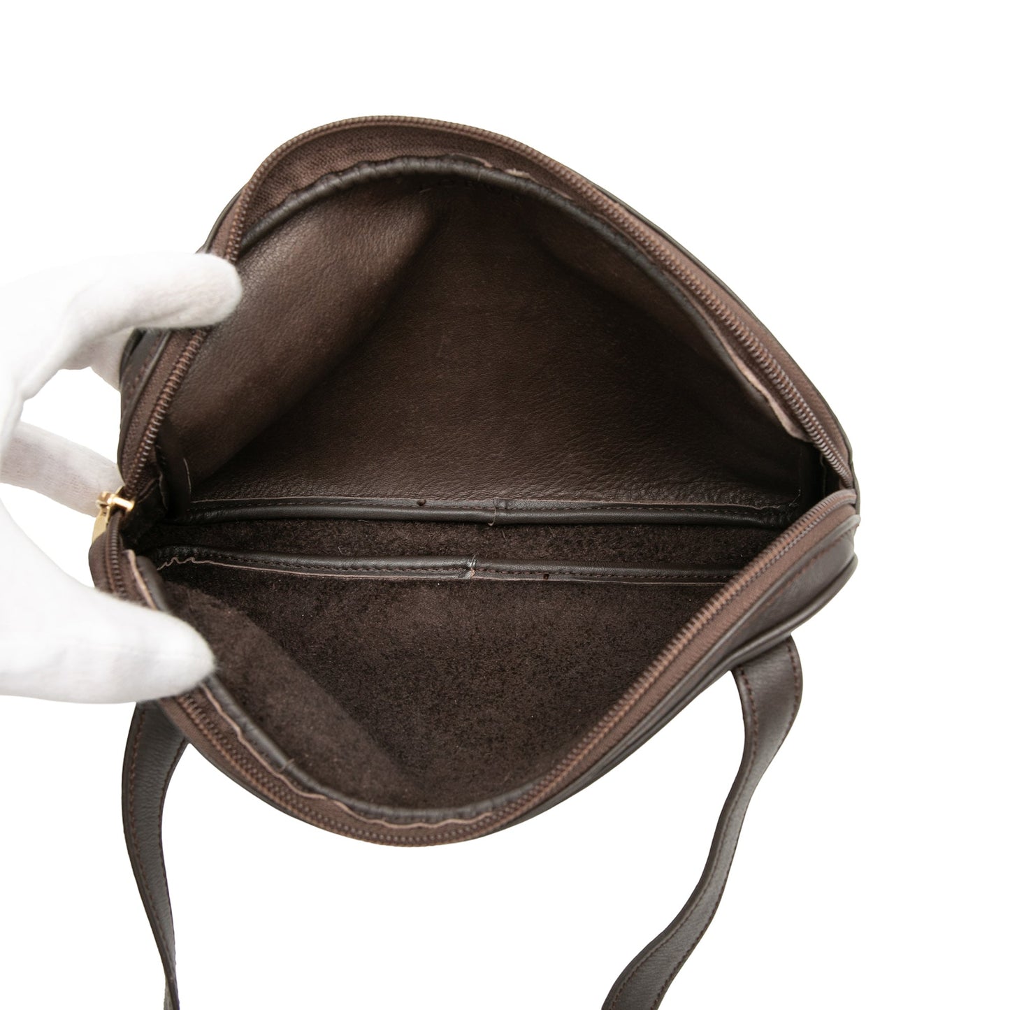 LOEWE Suede and Calfskin Anagram Crossbody