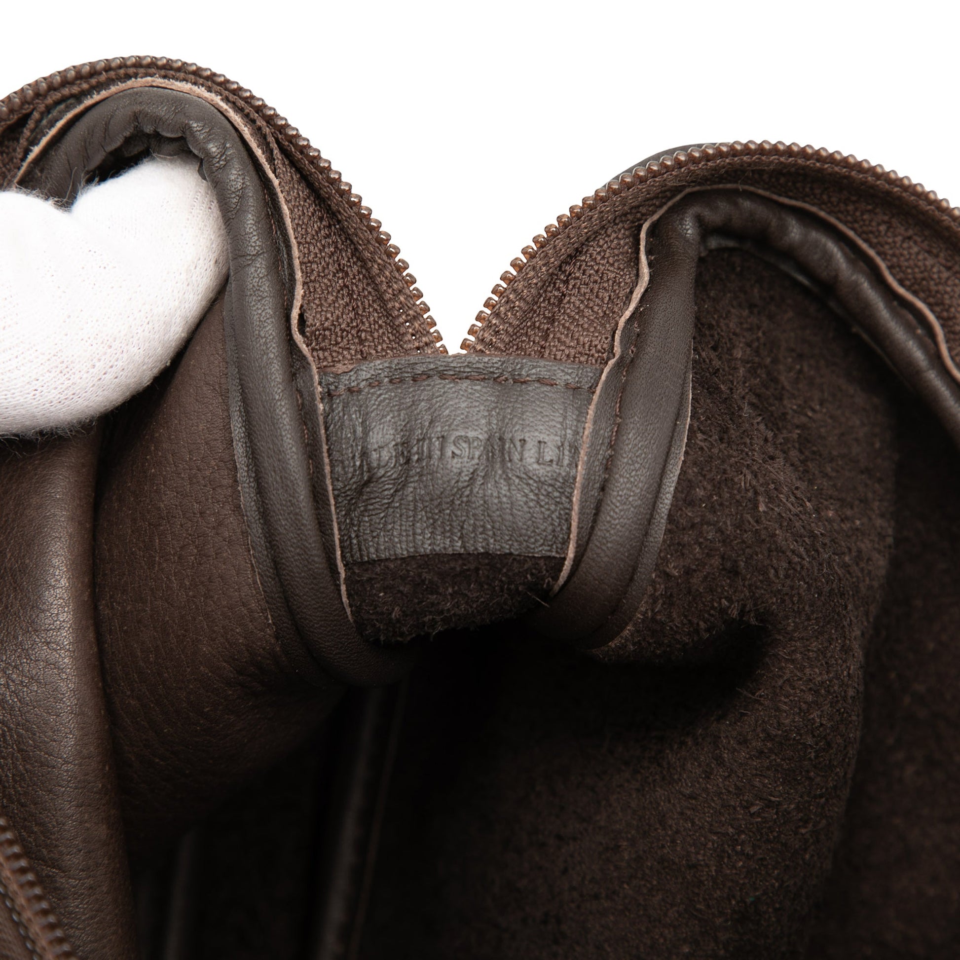 LOEWE Suede and Calfskin Anagram Crossbody