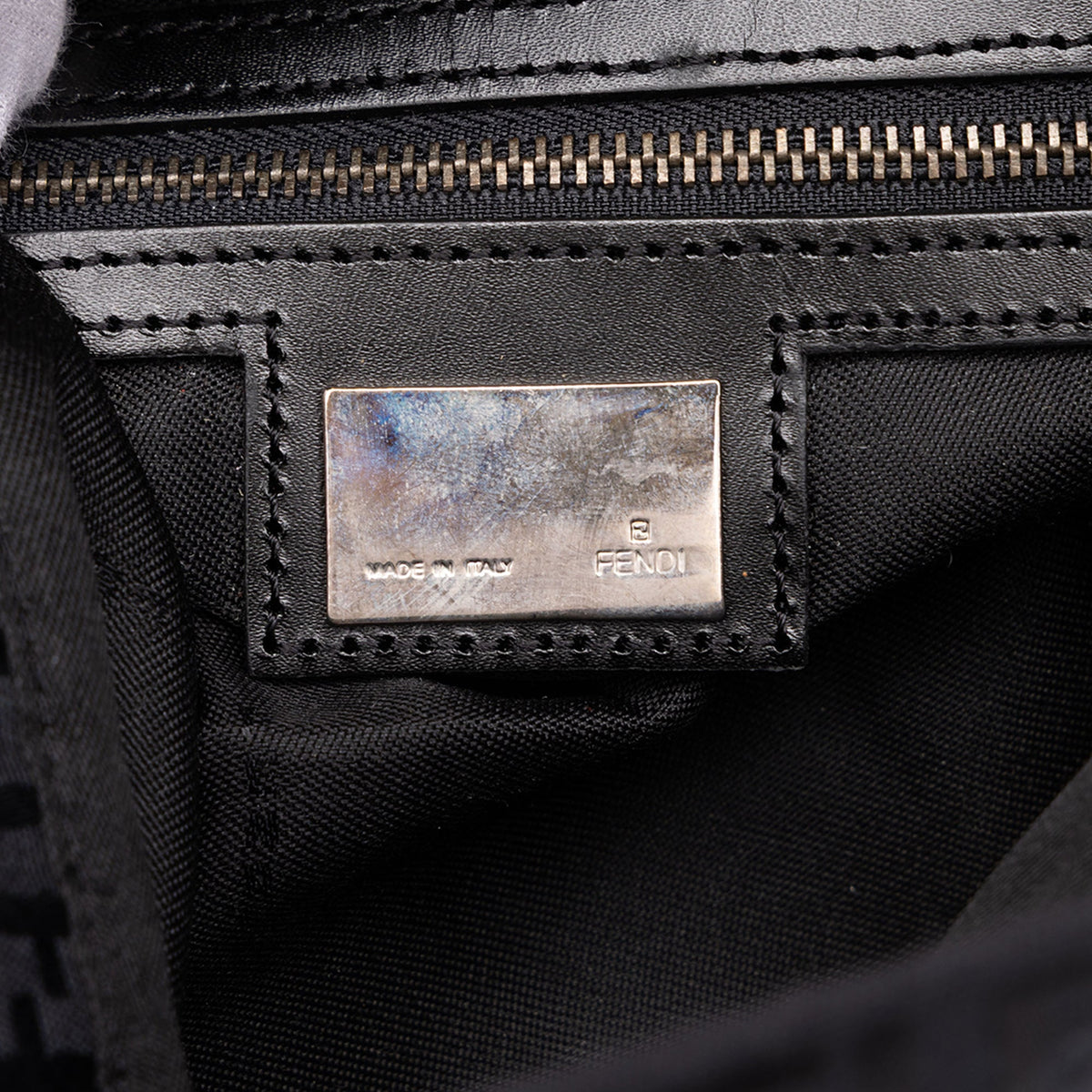 Fendi Small Zucchino Canvas Crossbody — Black