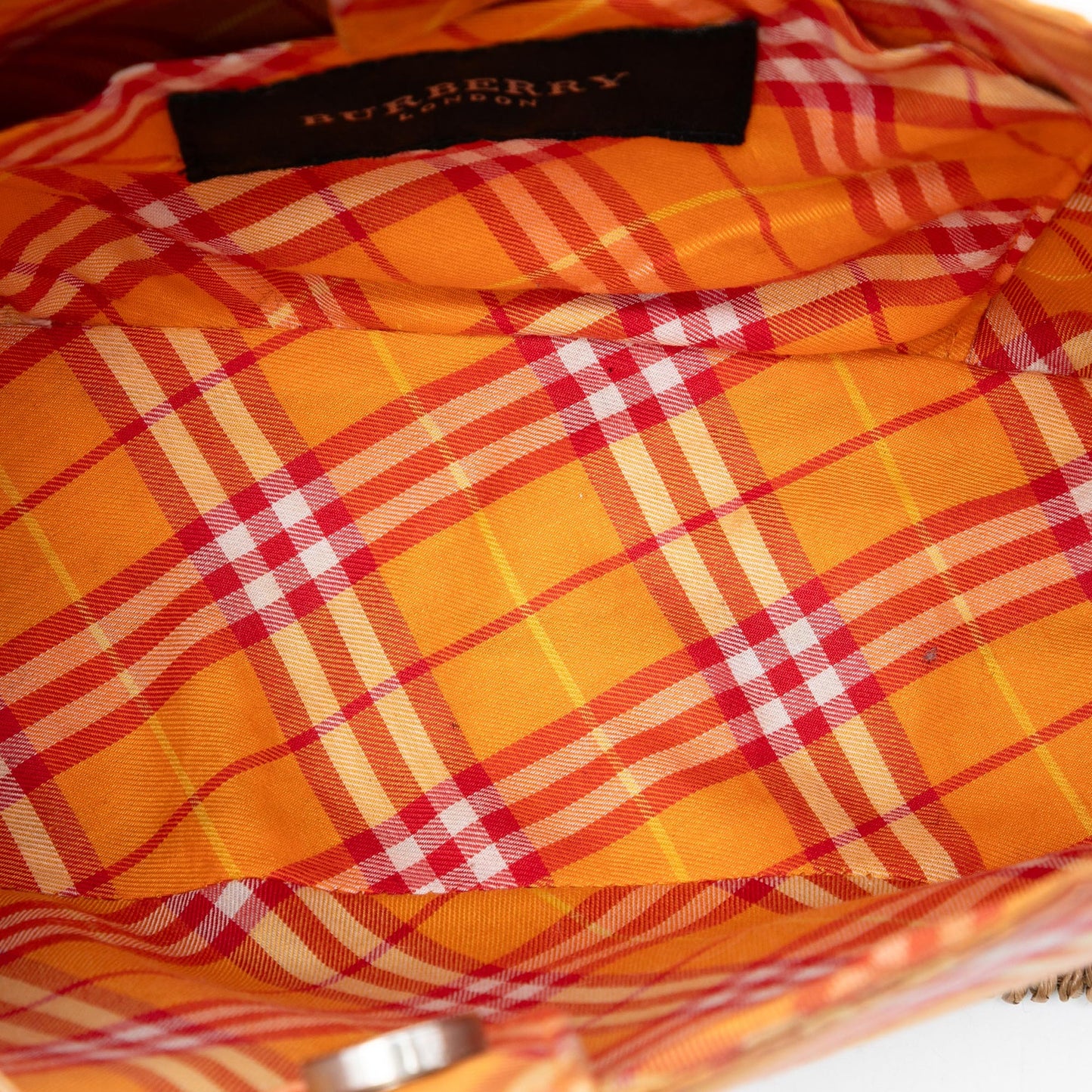 Nova Check Canvas and Raffia Shoulder Bag