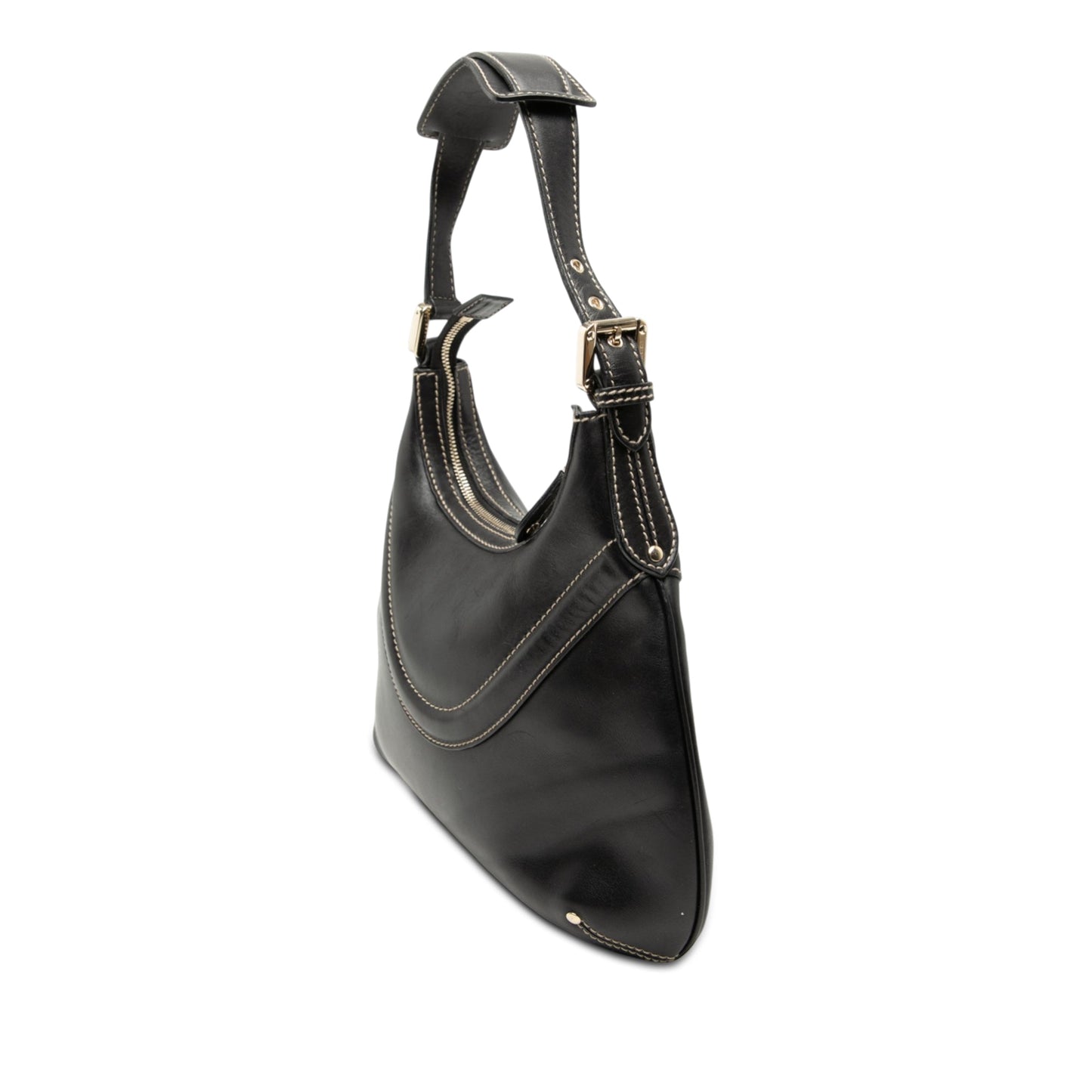 Leather Hysteria Crest Shoulder Bag