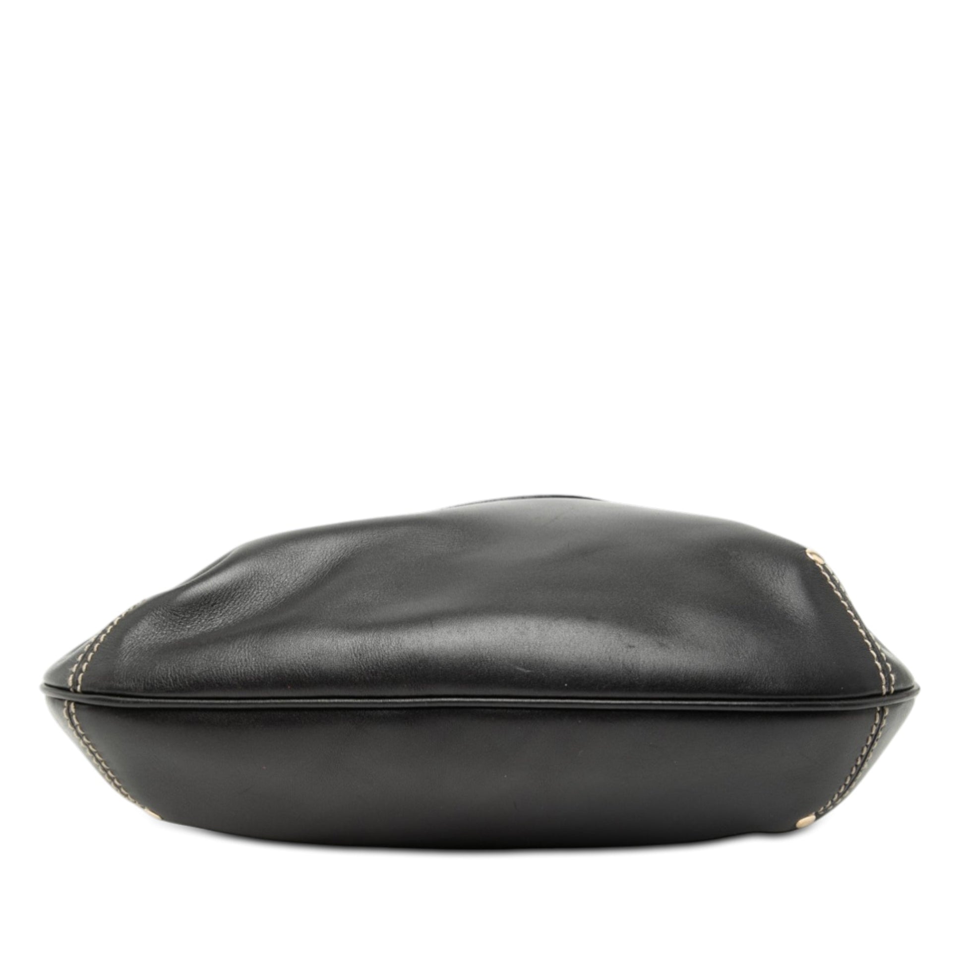 Leather Hysteria Crest Shoulder Bag