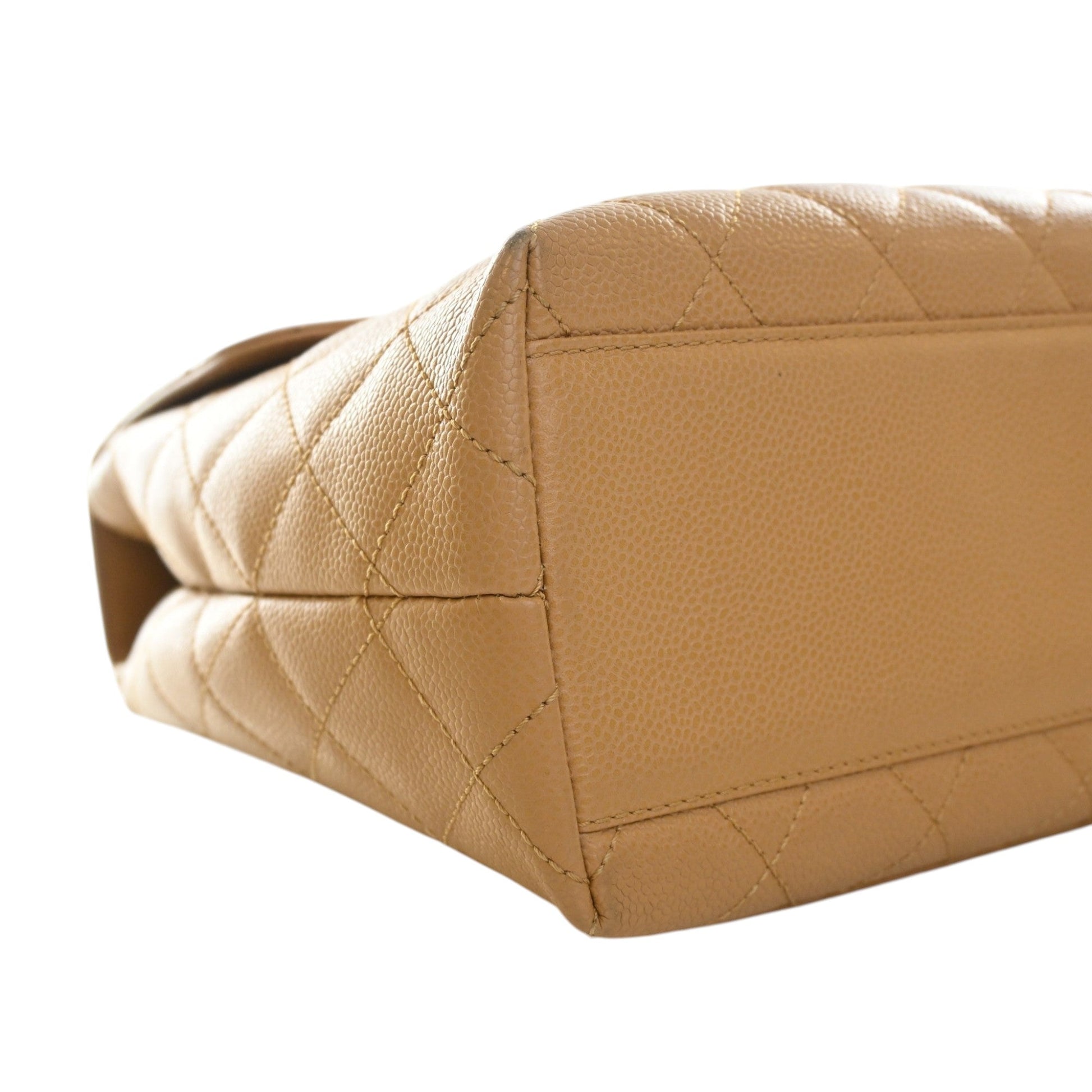 Chanel CC Quilted Caviar Kelly Top Handle Bag