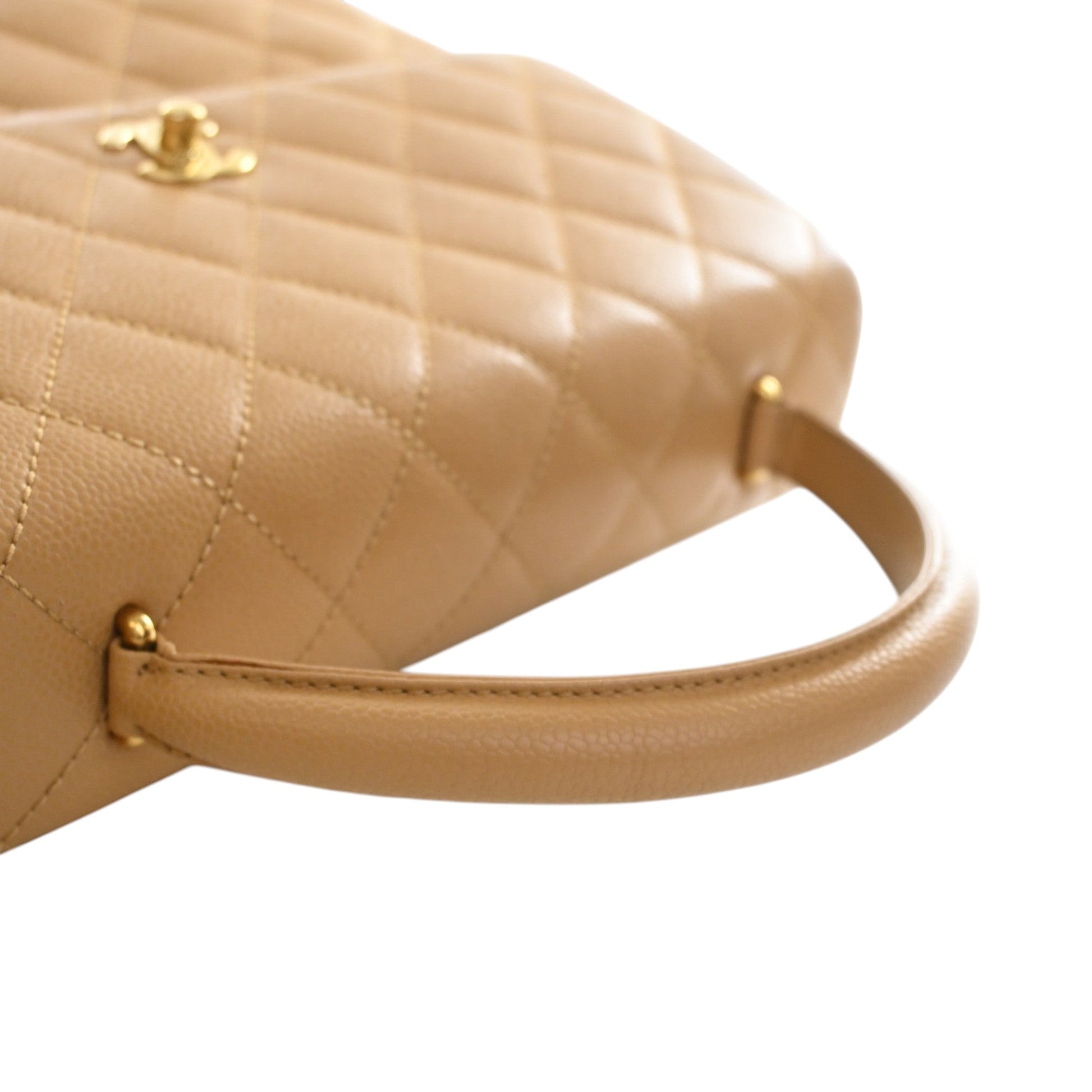 Chanel CC Quilted Caviar Kelly Top Handle Bag