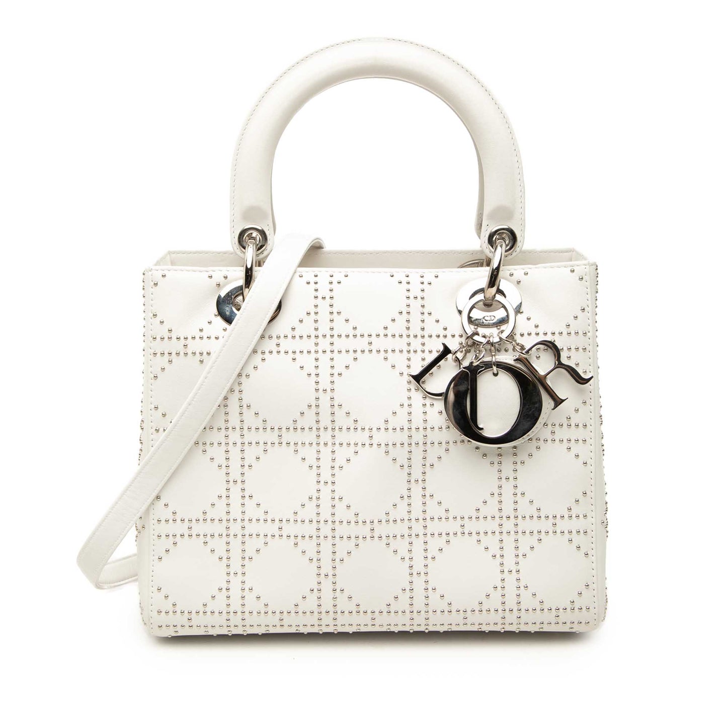 Dior Medium Calfskin Studded Lady Dior