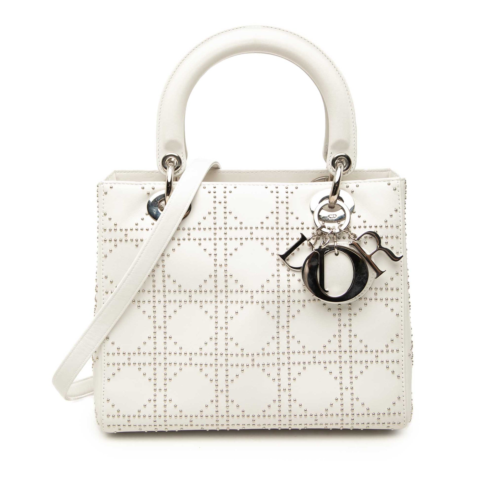 Dior Medium Calfskin Studded Lady Dior