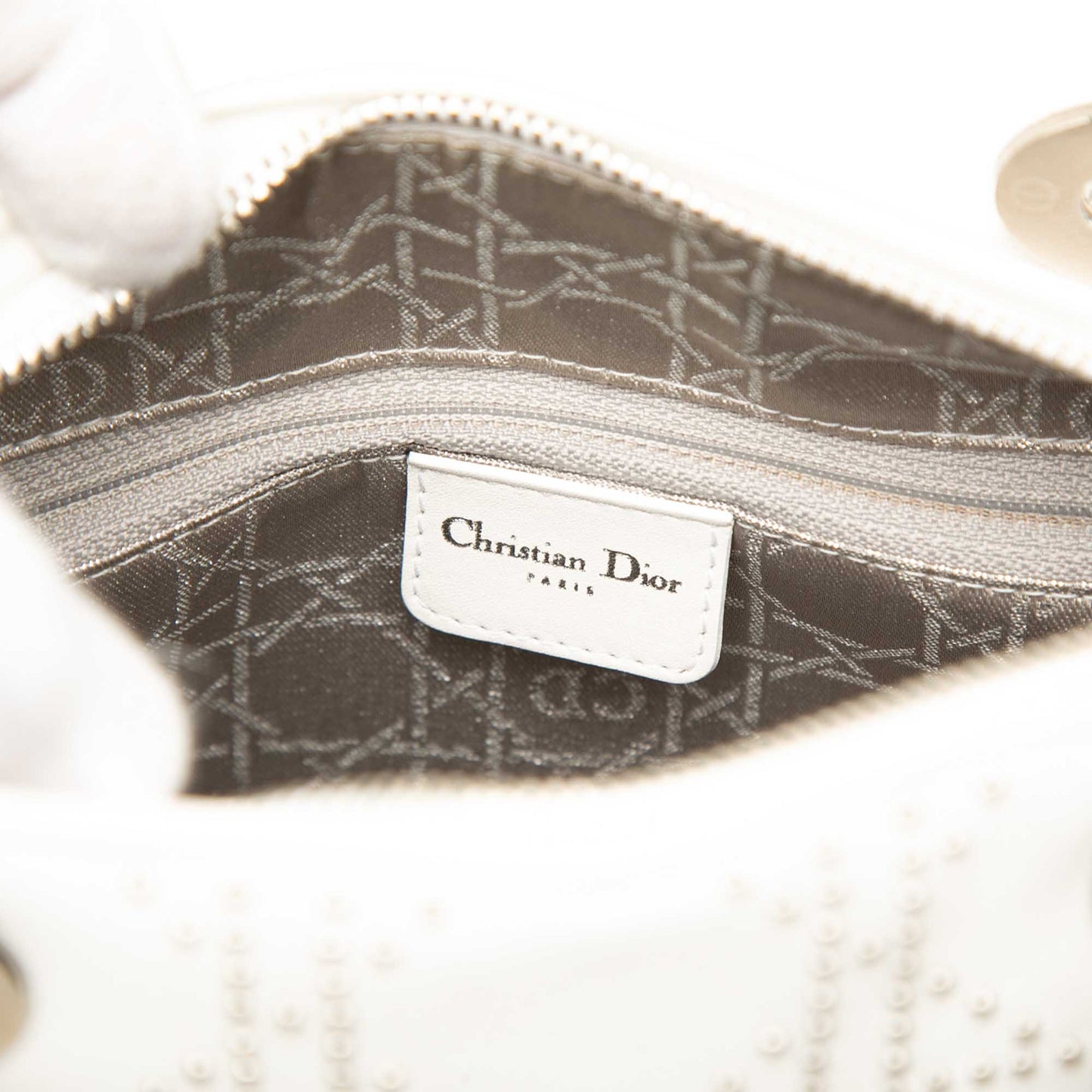 Dior Medium Calfskin Studded Lady Dior