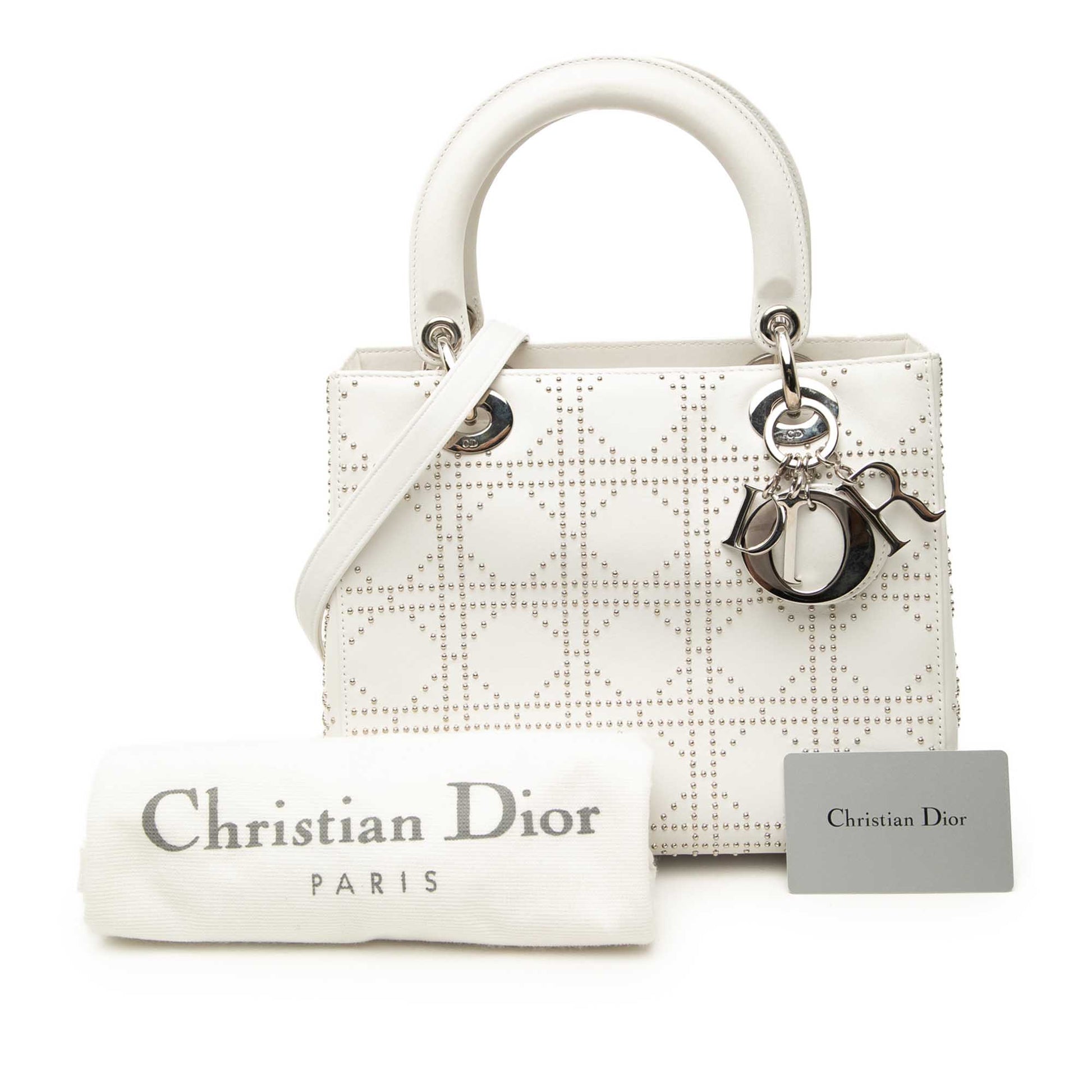 Dior Medium Calfskin Studded Lady Dior