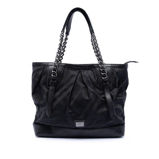 Burberry Tonal Check Nylon Shoulder Bag