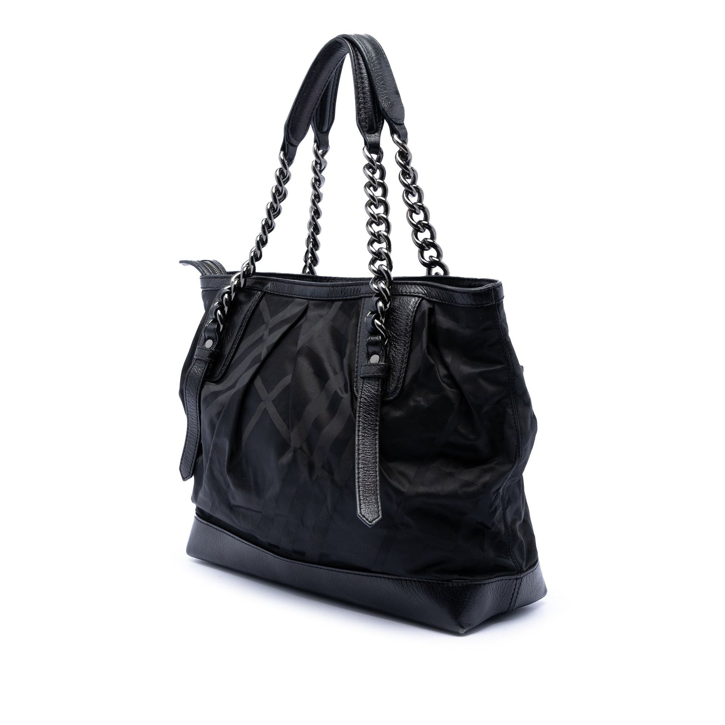 Burberry Tonal Check Nylon Shoulder Bag