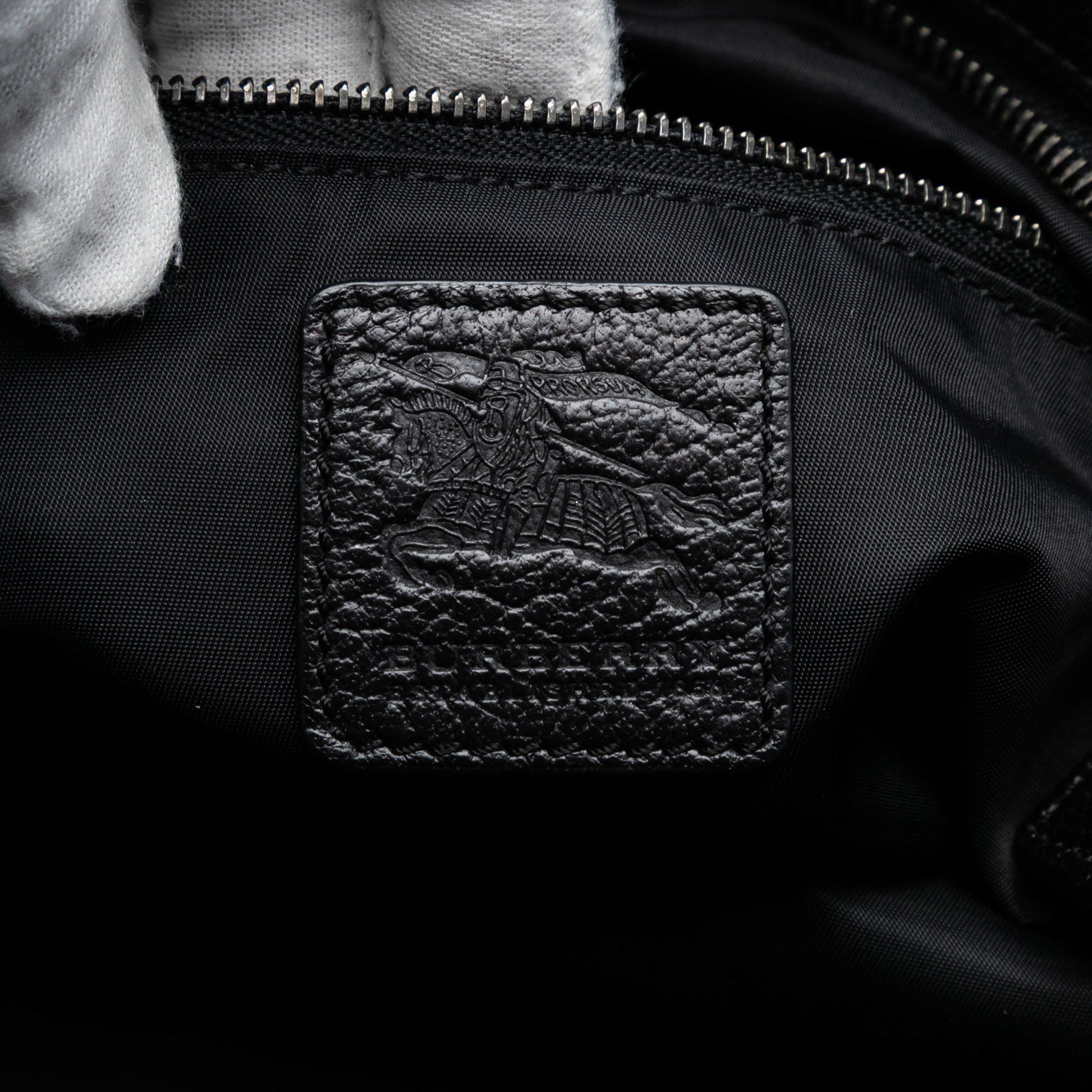 Burberry Tonal Check Nylon Shoulder Bag