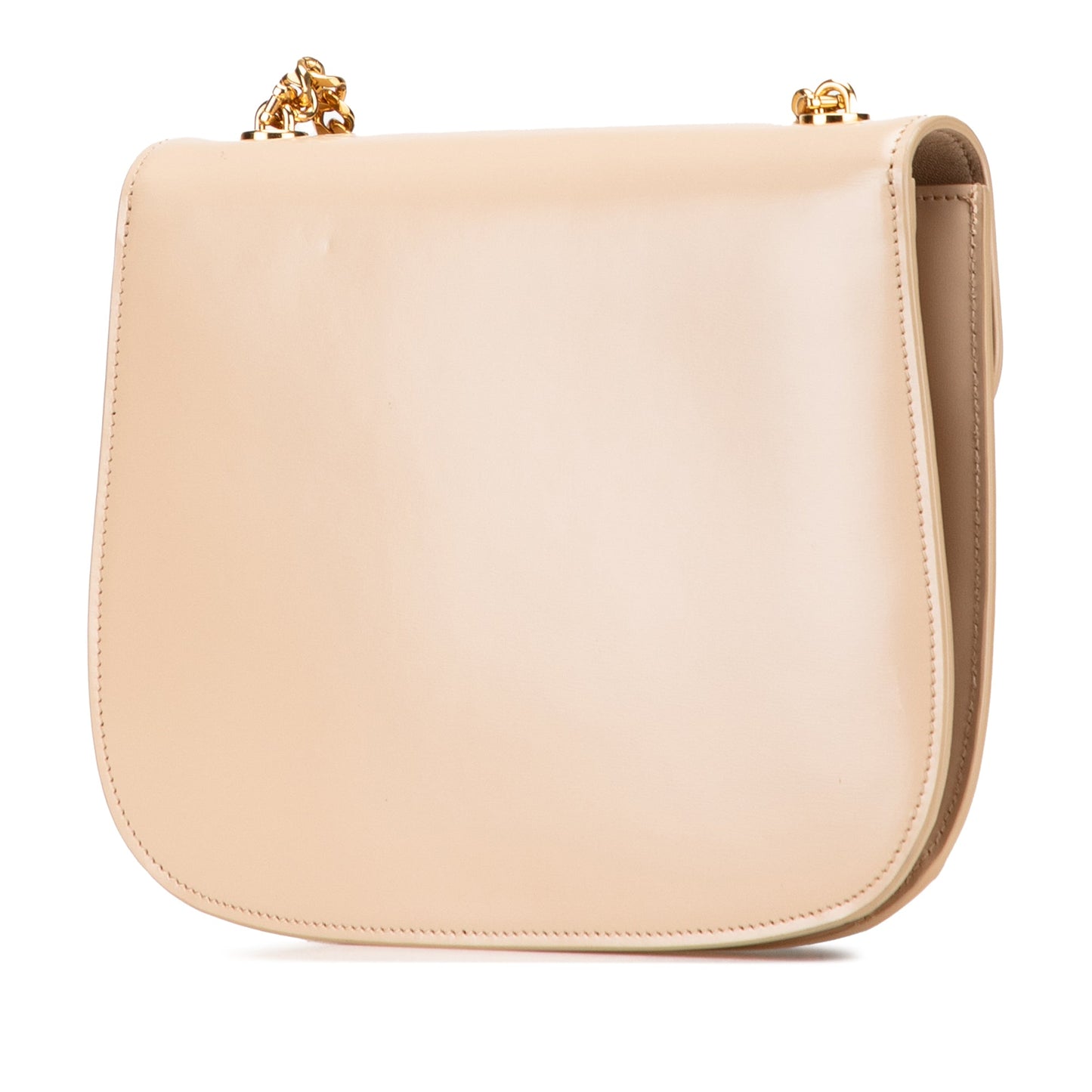 Celine Teen Shiny Calfskin Triomphe Besace Clea Chain Crossbody