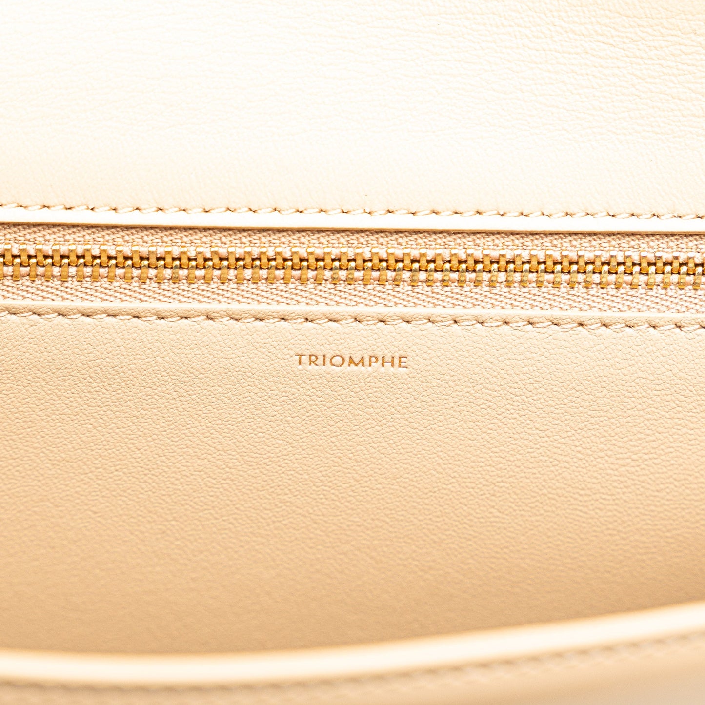 Celine Teen Shiny Calfskin Triomphe Besace Clea Chain Crossbody