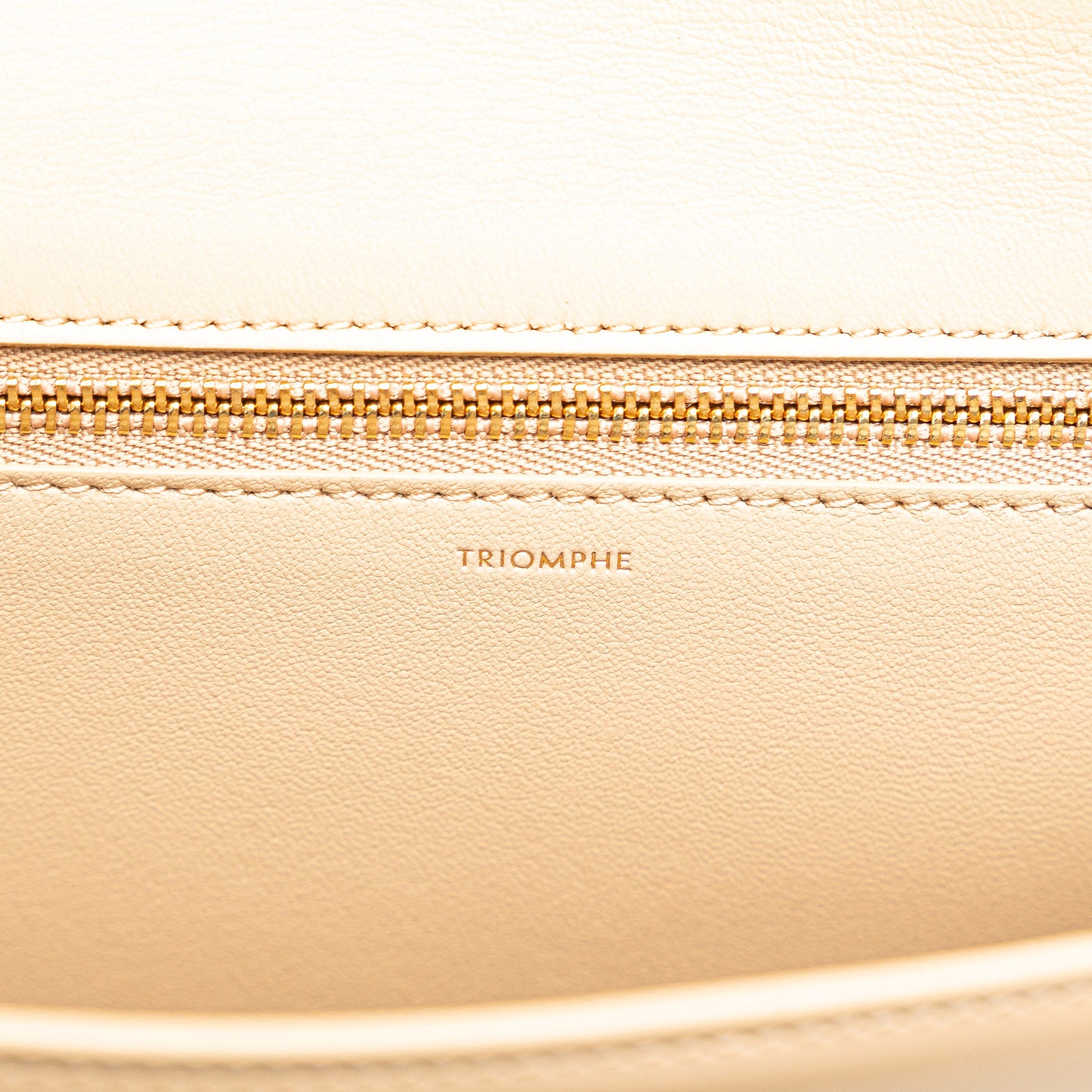 Celine Teen Shiny Calfskin Triomphe Besace Clea Chain Crossbody