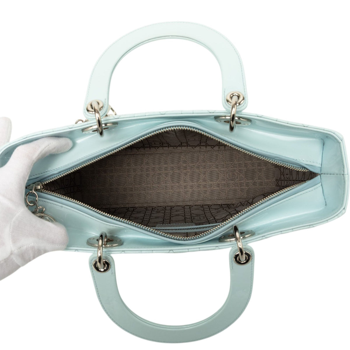 Dior Large Patent Cannage Lady Dior