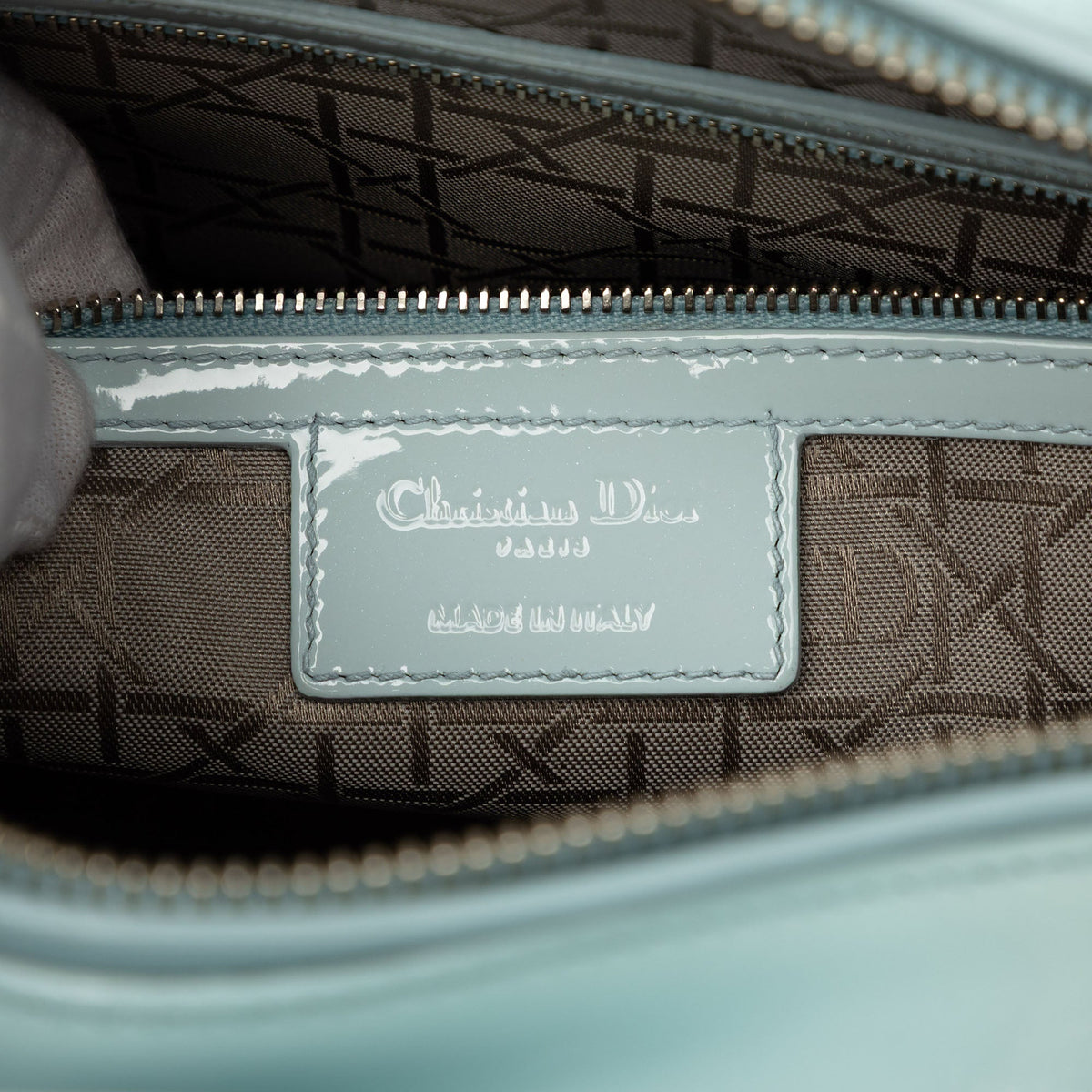 Dior Large Patent Cannage Lady Dior