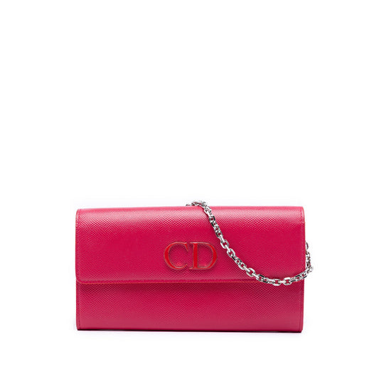 Dior Grained Patent Mania Rendez Vouz Wallet on Chain