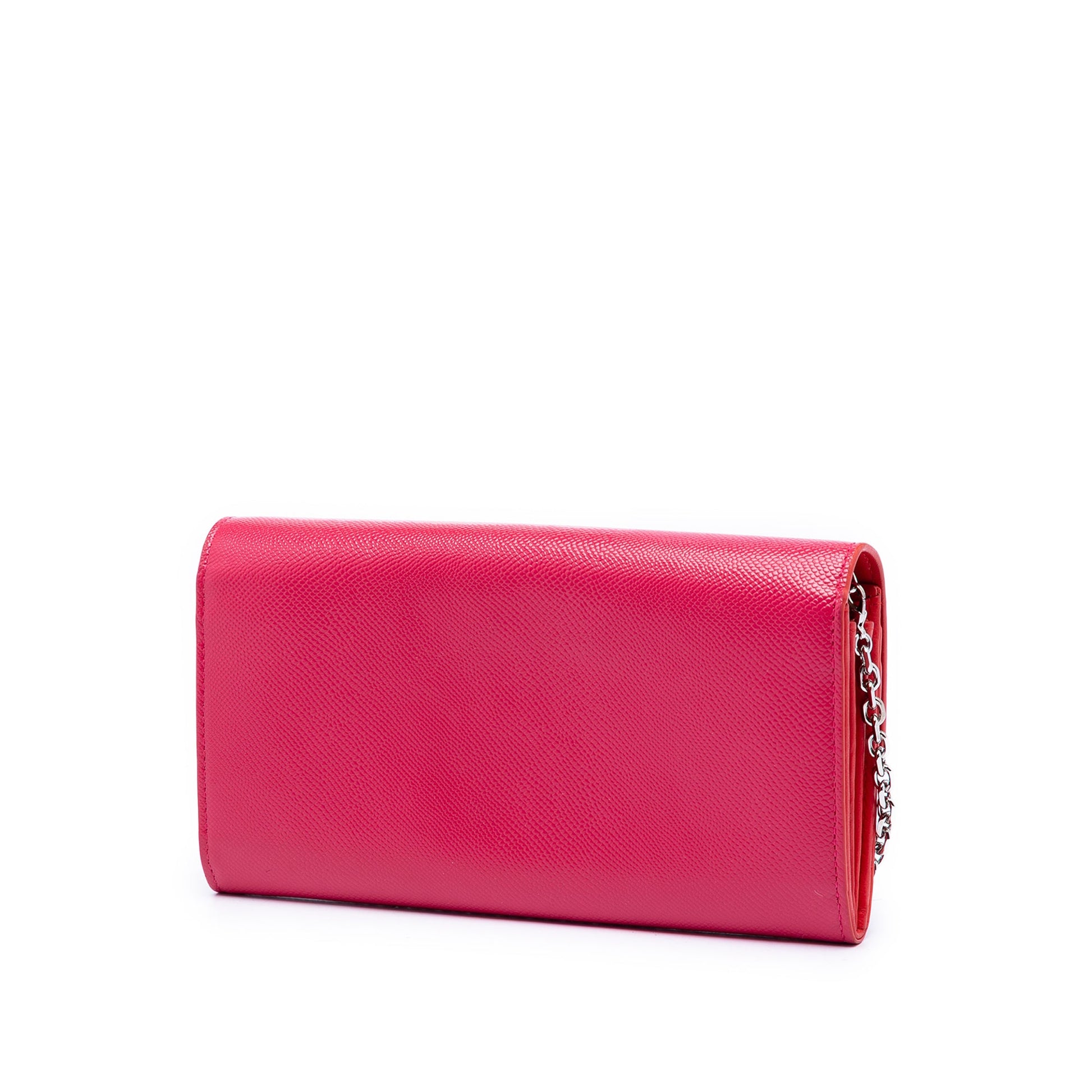Dior Grained Patent Mania Rendez Vouz Wallet on Chain