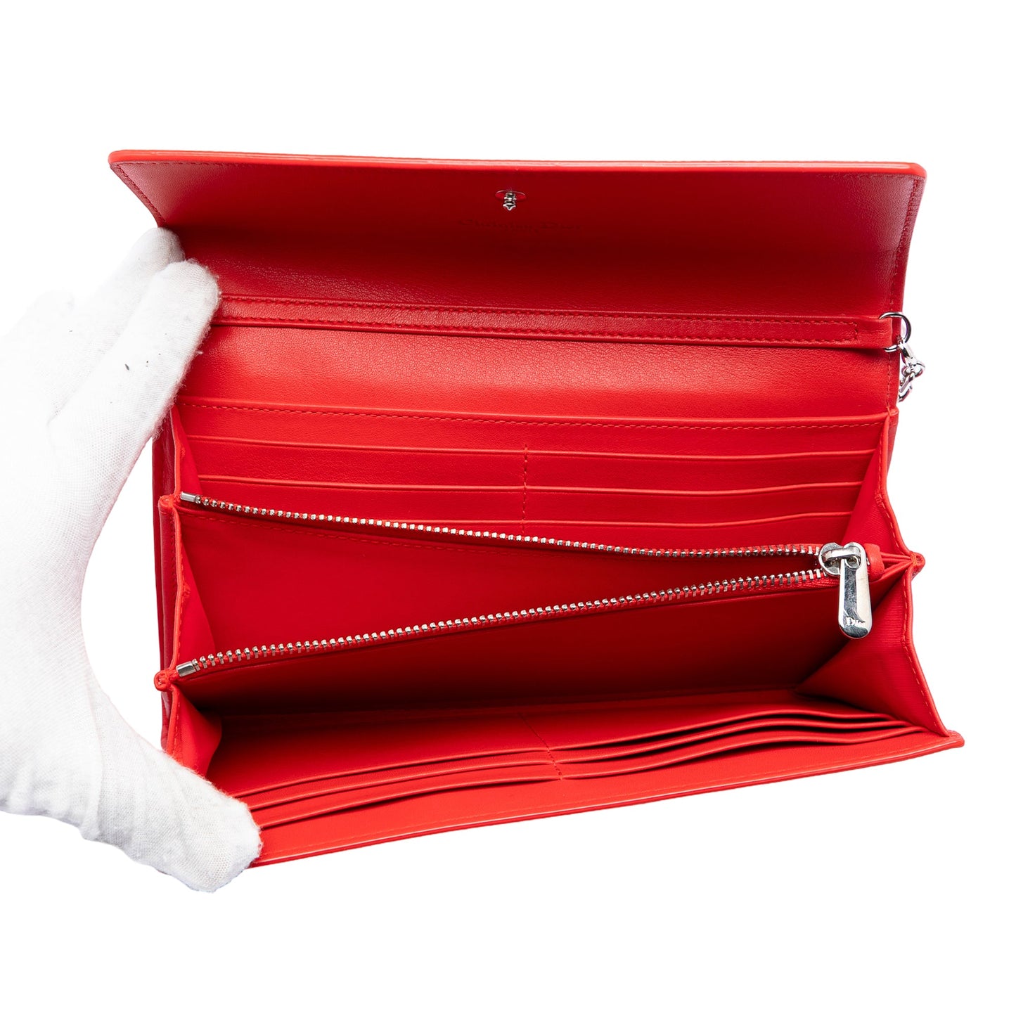 Dior Grained Patent Mania Rendez Vouz Wallet on Chain