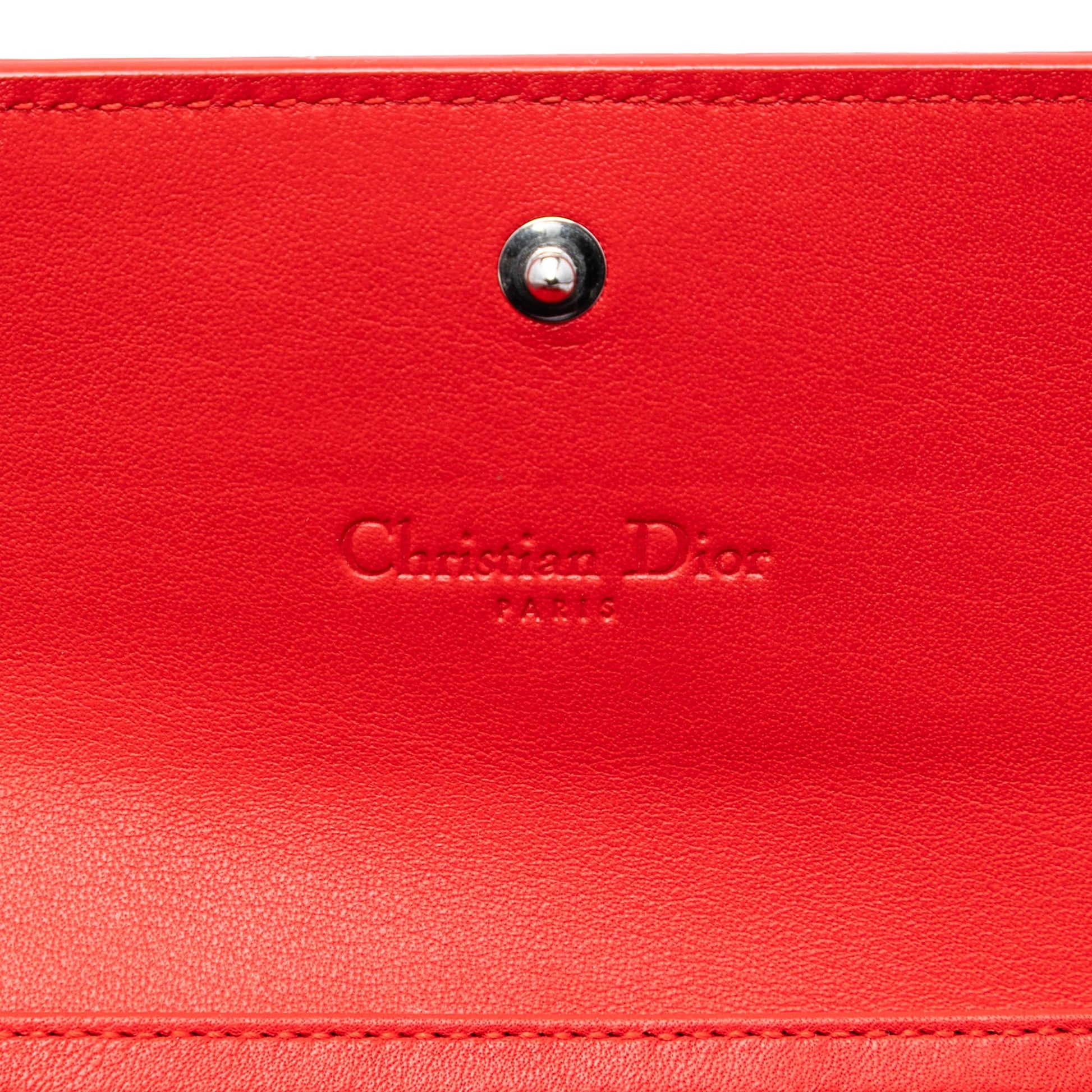 Dior Grained Patent Mania Rendez Vouz Wallet on Chain