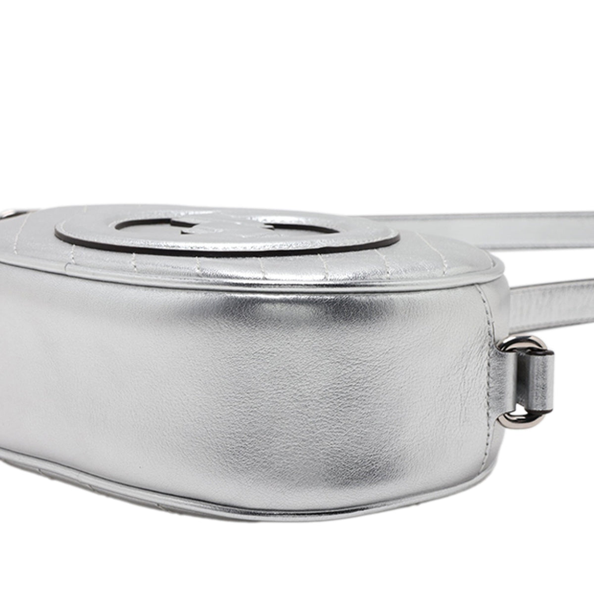 Gucci Mini Matelasse Calfskin Blondie Crossbody — Silver