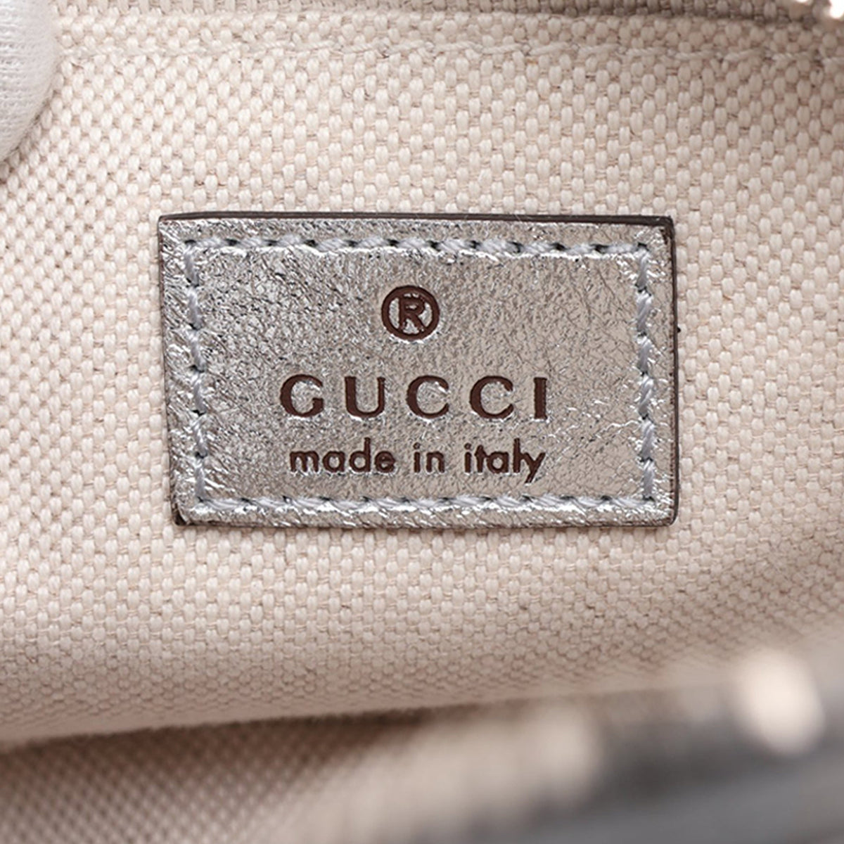 Gucci Mini Matelasse Calfskin Blondie Crossbody — Silver