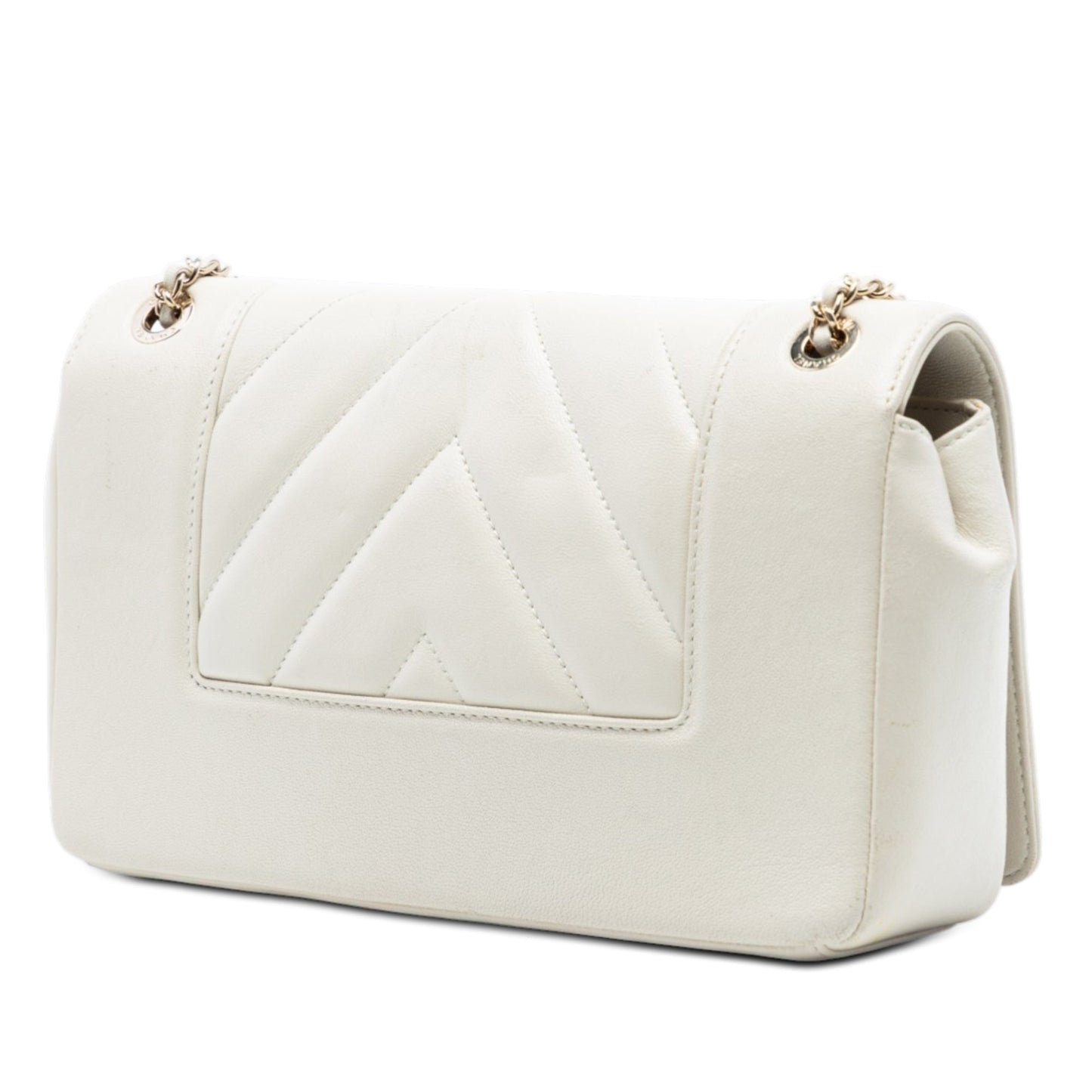 Medium Chevron Sheepskin Mademoiselle Vintage Flap