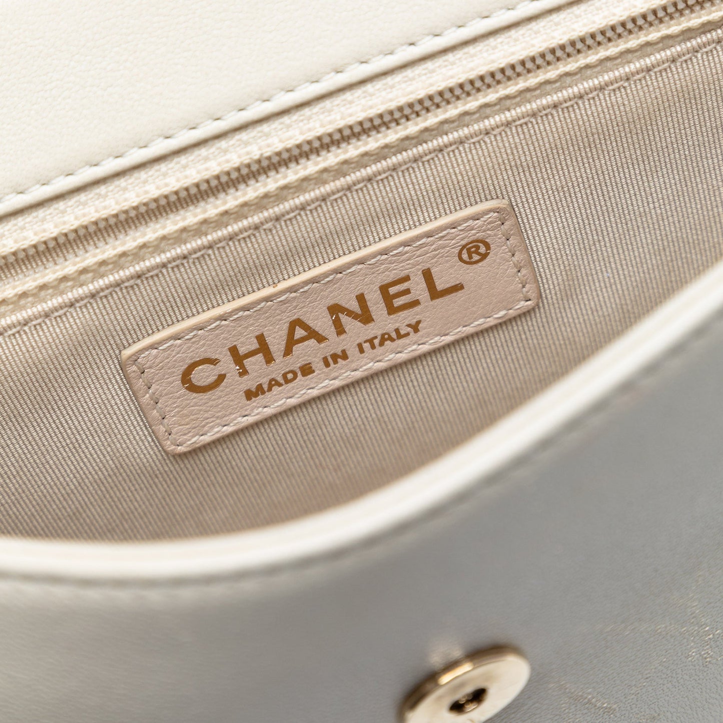 Medium Chevron Sheepskin Mademoiselle Vintage Flap