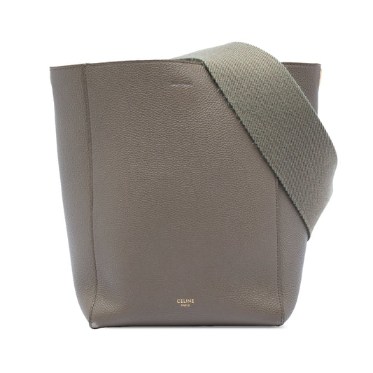 Celine Small Soft Grained Calfskin Seau Sangle Bucket Bag