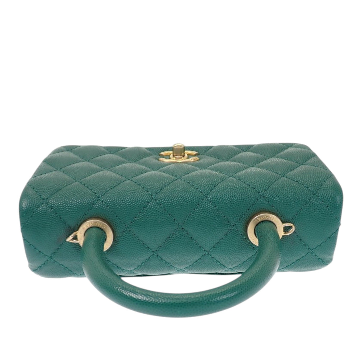 Chanel Mini Quilted Caviar Coco Top Handle Bag