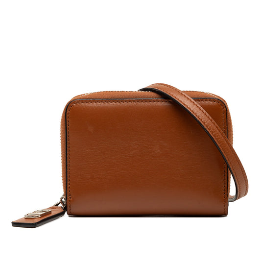 Valentino Leather VLogo Wallet On Strap