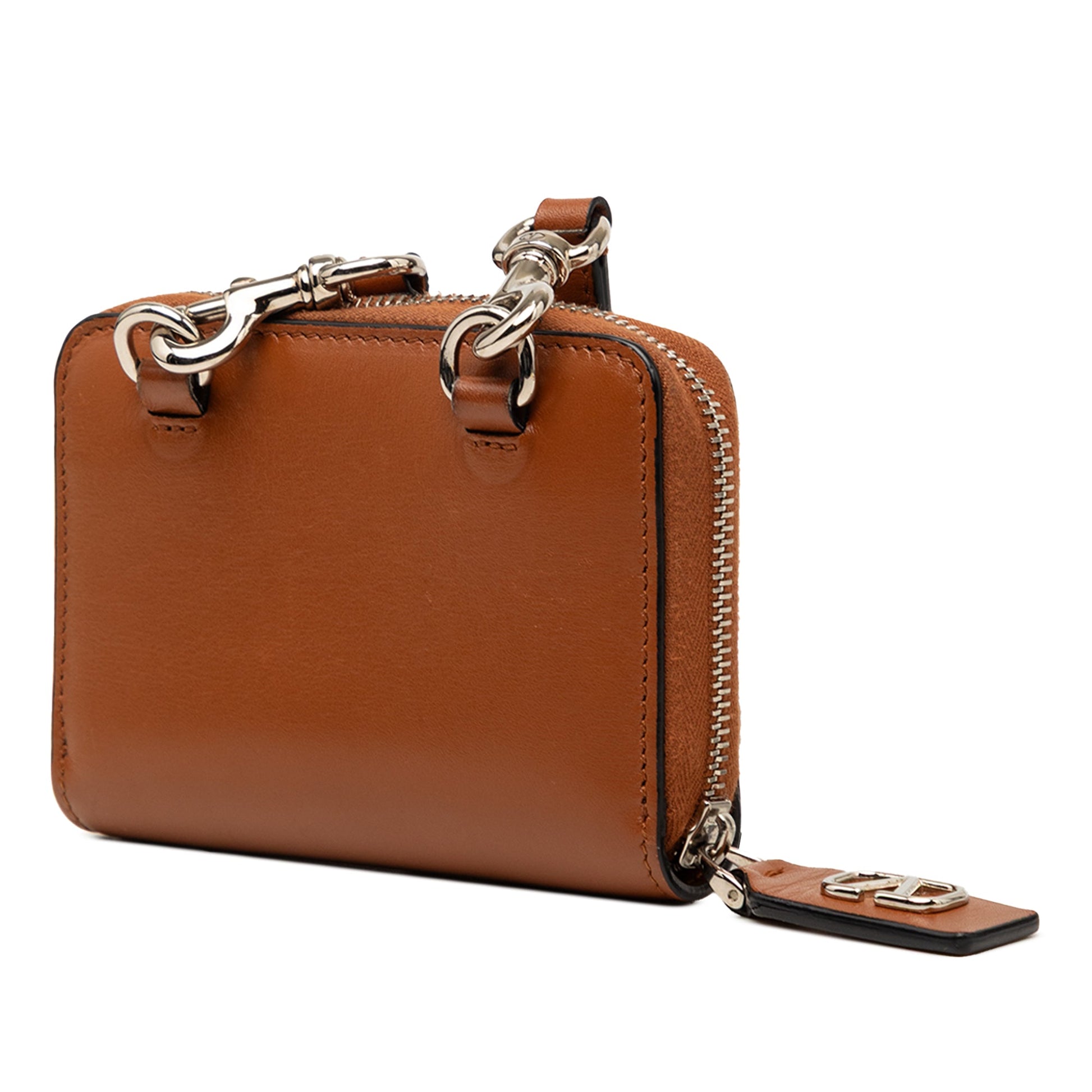 Valentino Leather VLogo Wallet On Strap