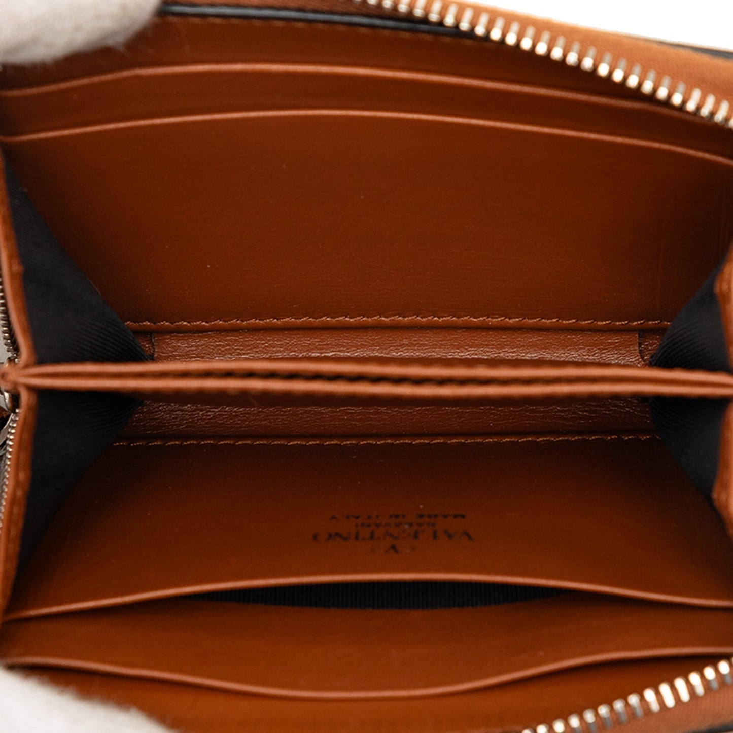 Valentino Leather VLogo Wallet On Strap