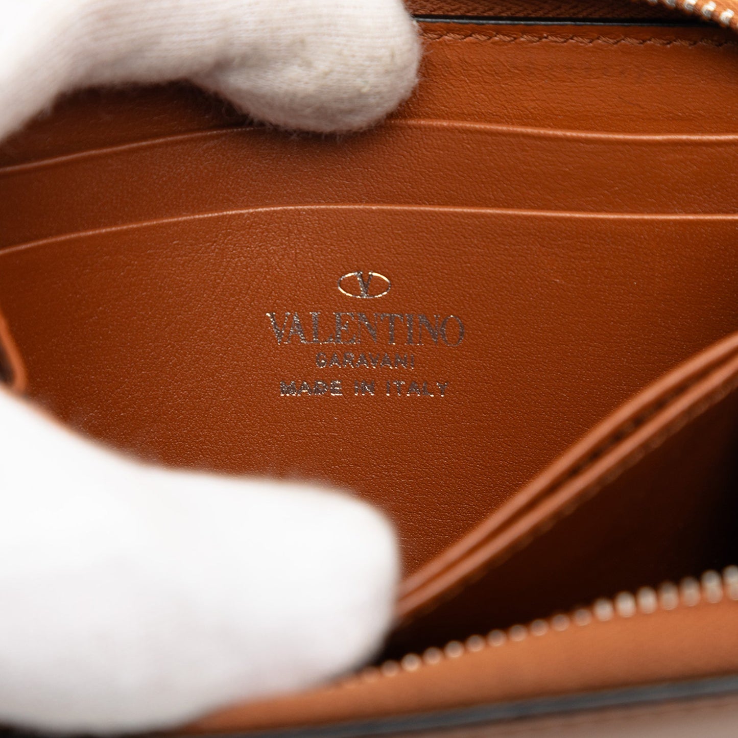 Valentino Leather VLogo Wallet On Strap
