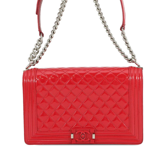 Chanel Medium Quilted Patent Acrylic Boy Flap