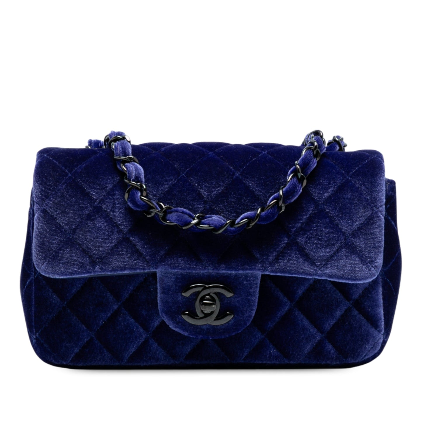 Chanel Mini Rectangular Classic Velvet Single Flap