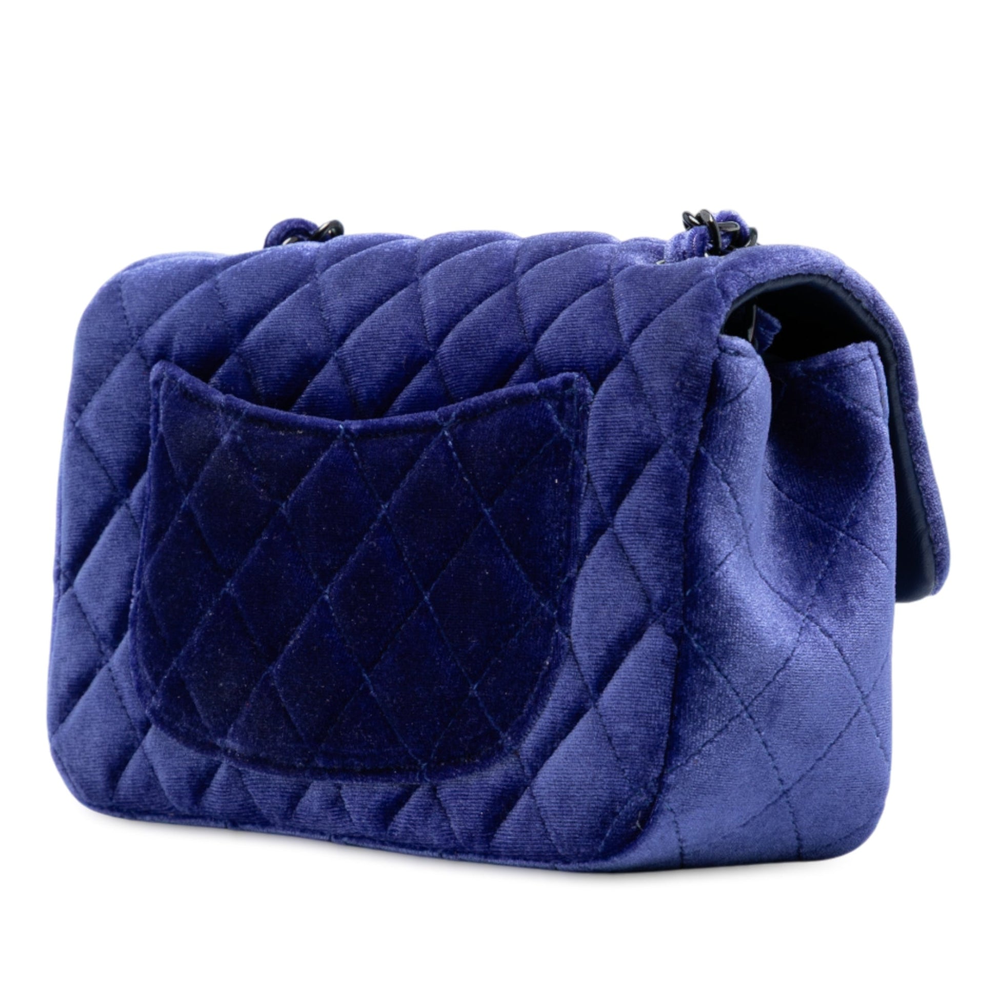 Chanel Mini Rectangular Classic Velvet Single Flap