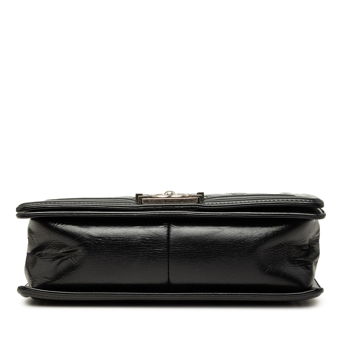 Chanel Old Medium Quilted Lambskin Double Stitch Boy Flap