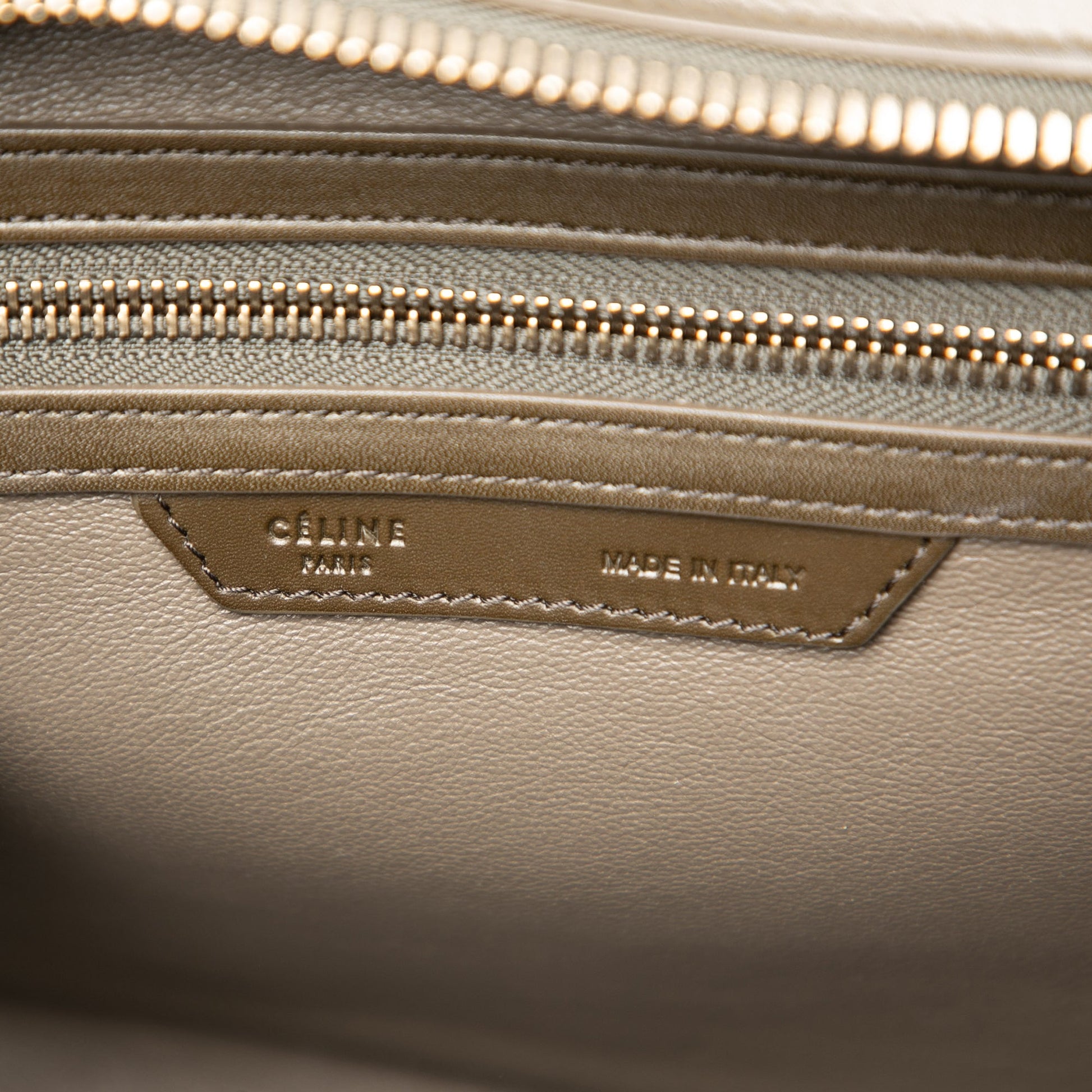 Celine Micro Tricolor Leather Luggage Tote
