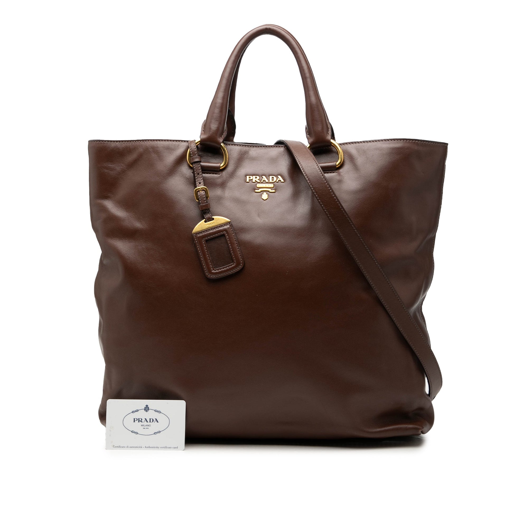 Prada Soft Calf Open Convertible Tote