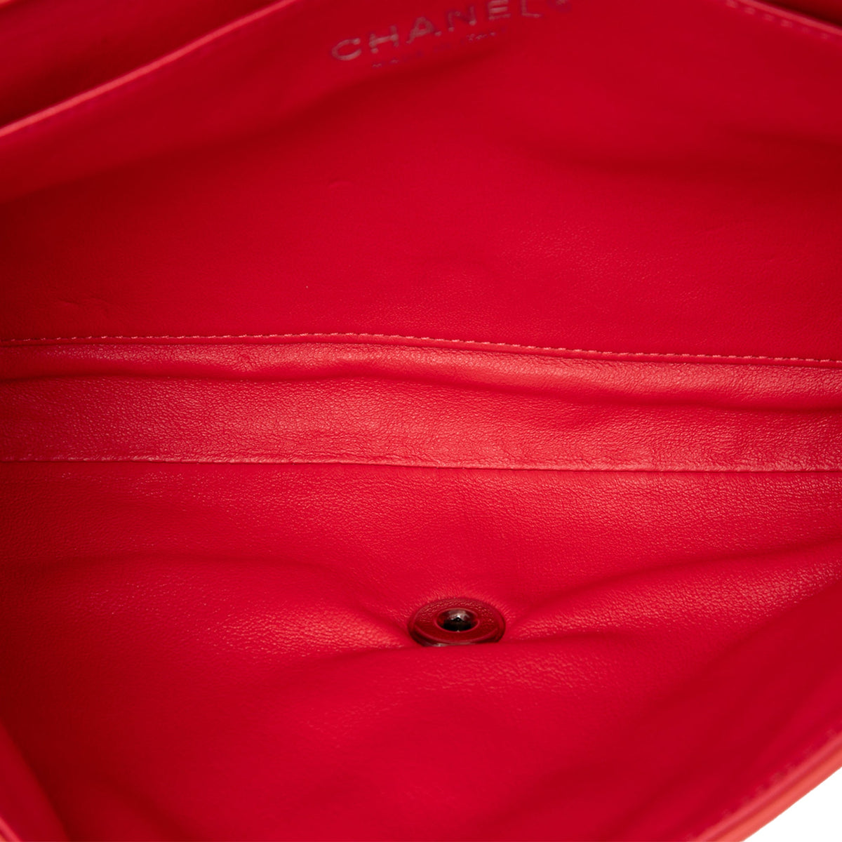 Chanel CC Quilted Patent Flap Clutch with Chain — Pink
