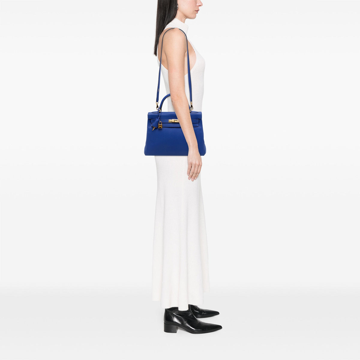 Hermès Togo Kelly II Retourne 32 — Blue