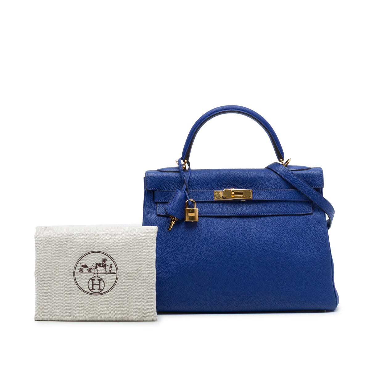 Hermès Togo Kelly II Retourne 32 — Blue