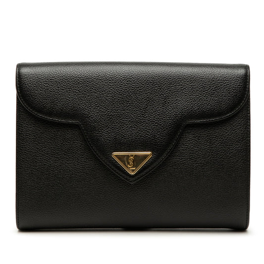 Saint Laurent Grained Calfskin Clutch
