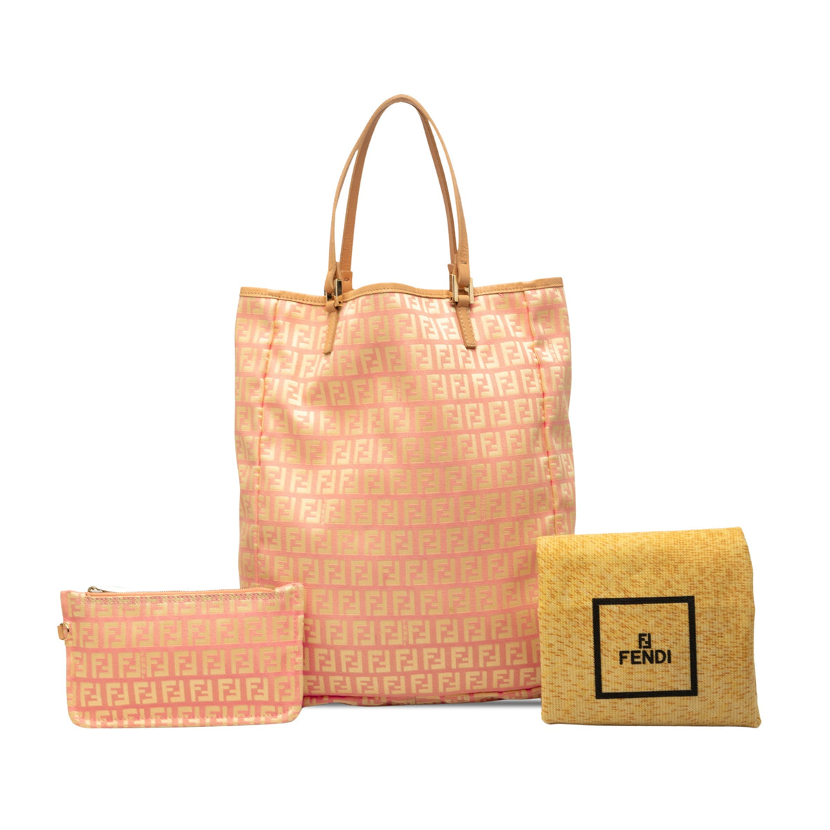 Fendi Zucchino Canvas Vertical Tote